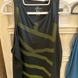 Nike Black Tank Top with Neon Green Accents